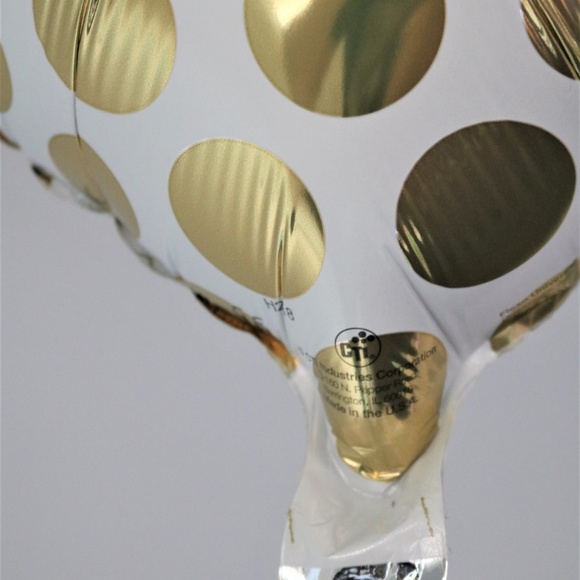 🔴18" Gold Polka Dot Heart CTI Balloons- 6 pcs - Picture 4 of 8